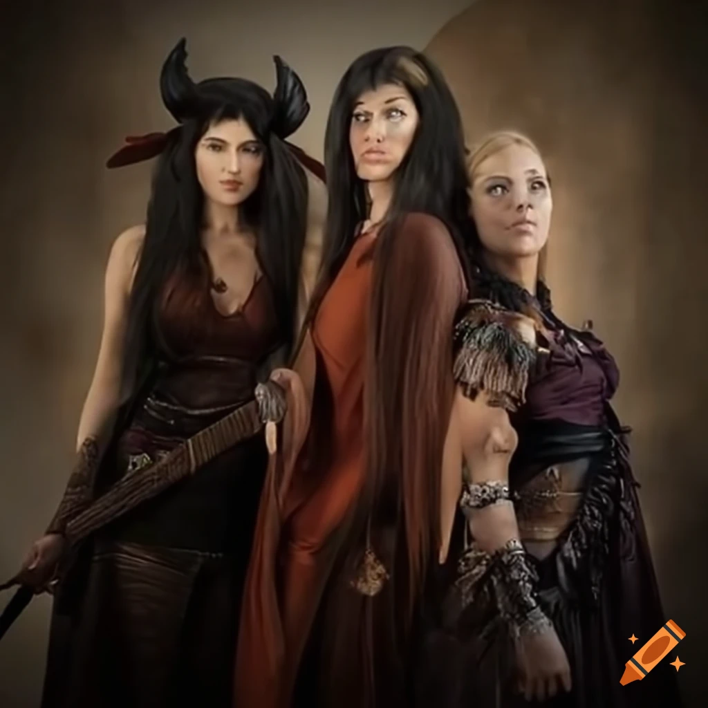 Movie cover of three female fantasy adventurers