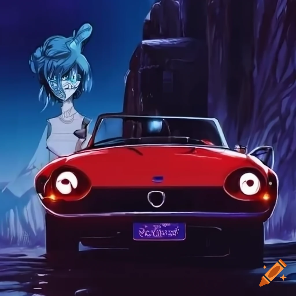 90s Anime Depiction Of A Fiat 124 Spider On Craiyon 90s-anime-style-illustration-of-a-cosmic-lady-on-craiyon