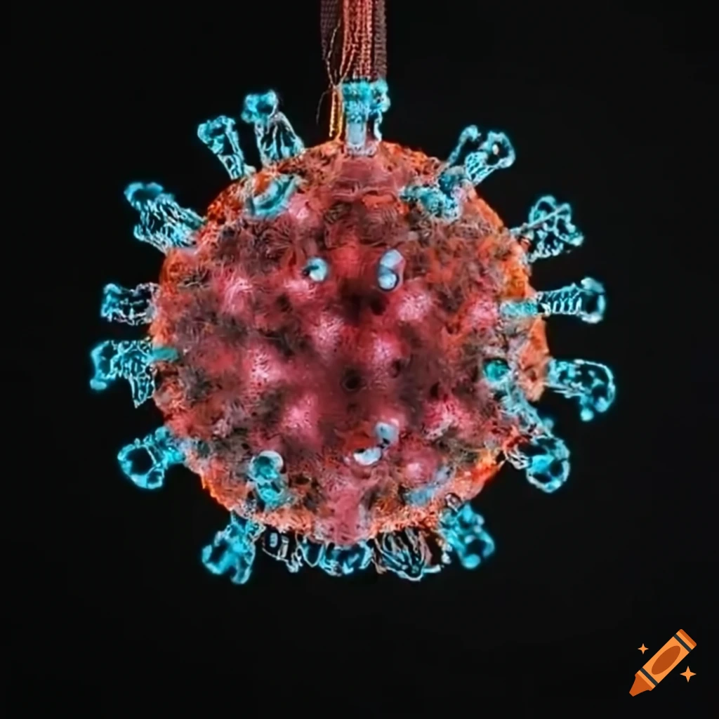 Covid19 virus as a christmas tree ornament