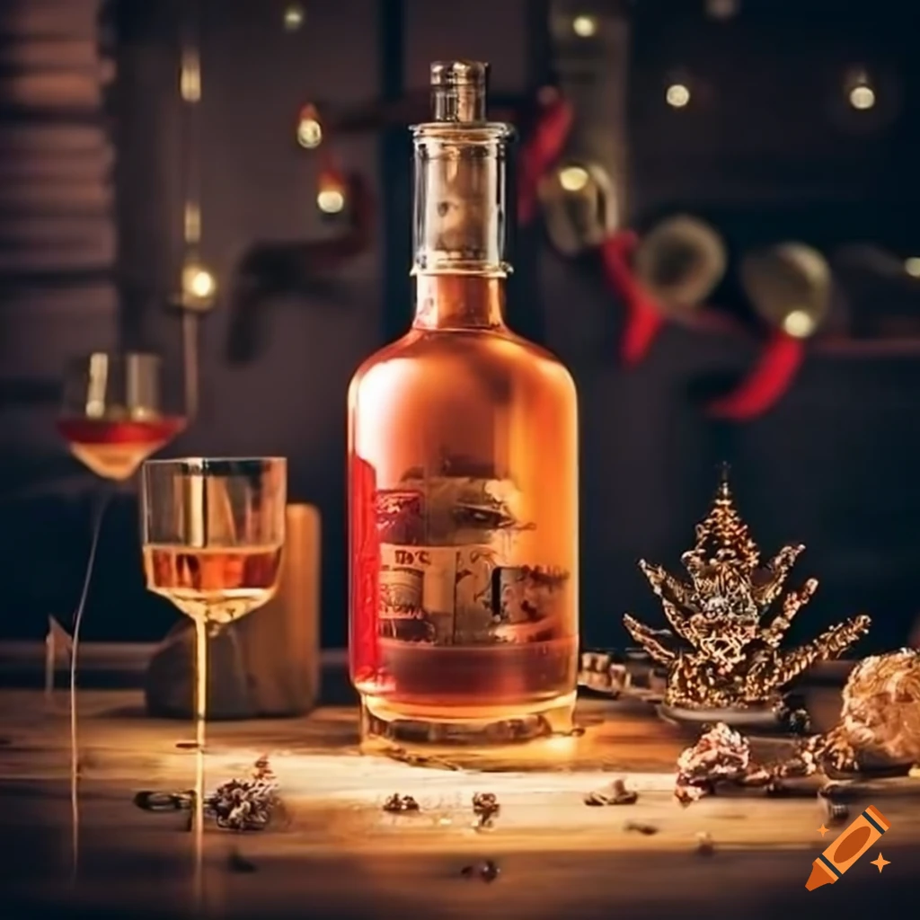 Festive alcohol distilling during christmas on Craiyon