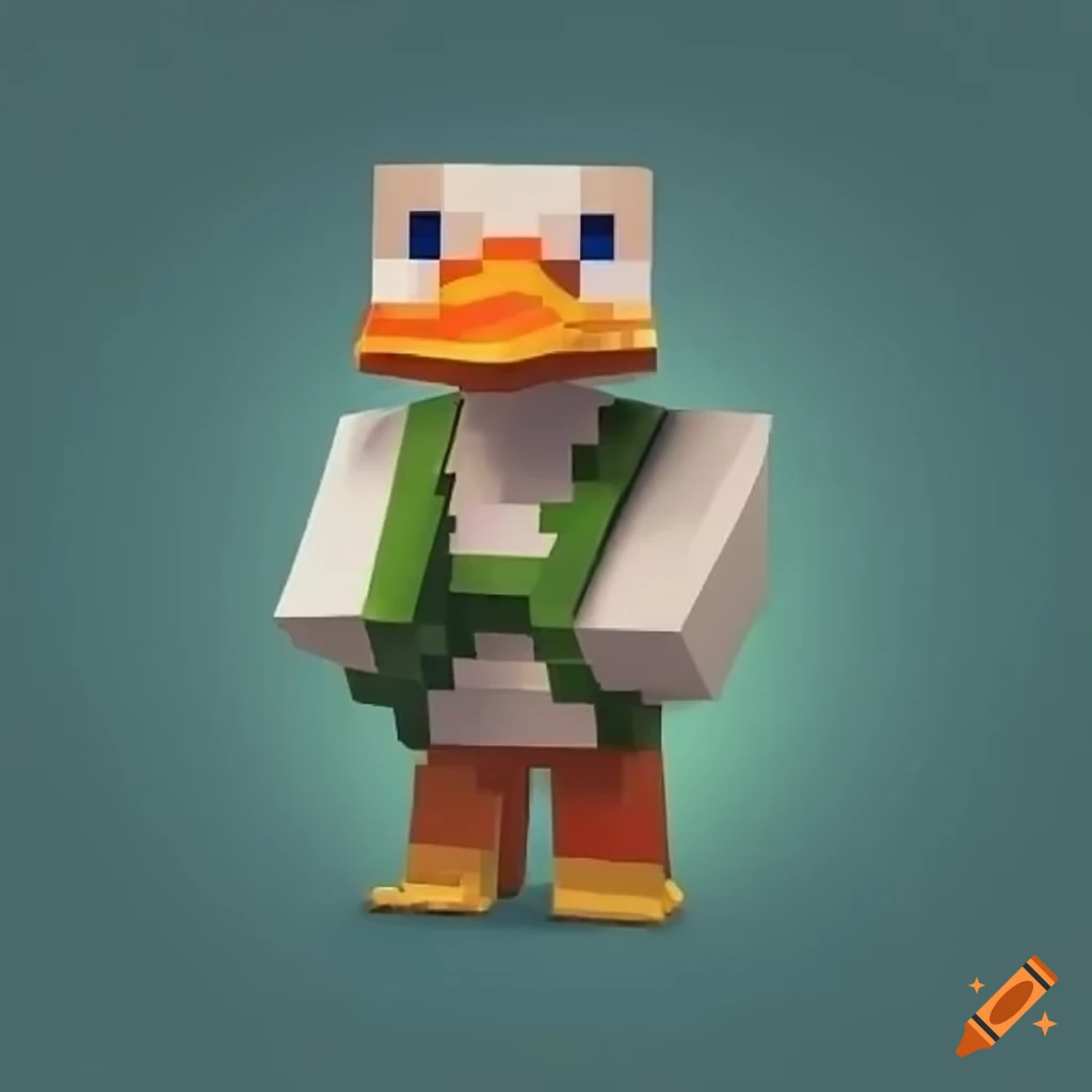 Epic minecraft duck character on Craiyon