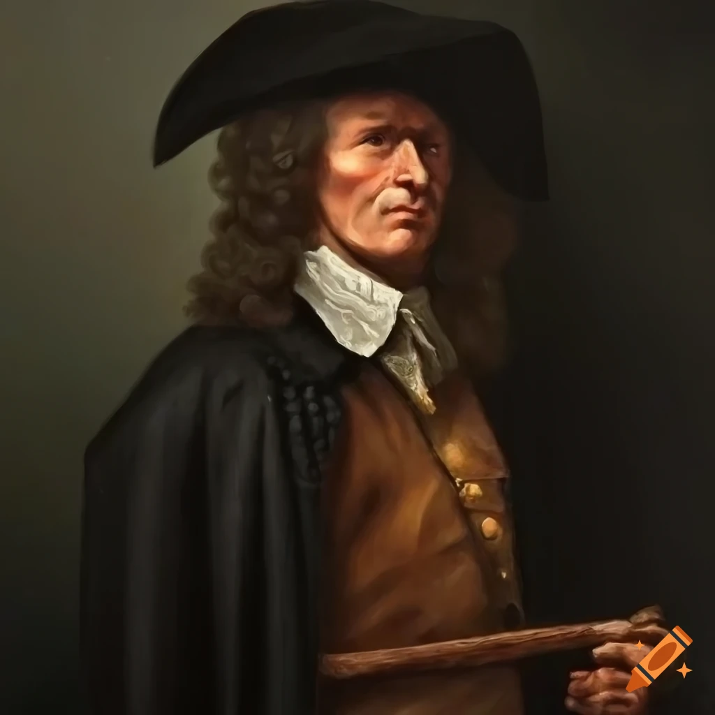 oil portrait of a 17th century bounty hunter