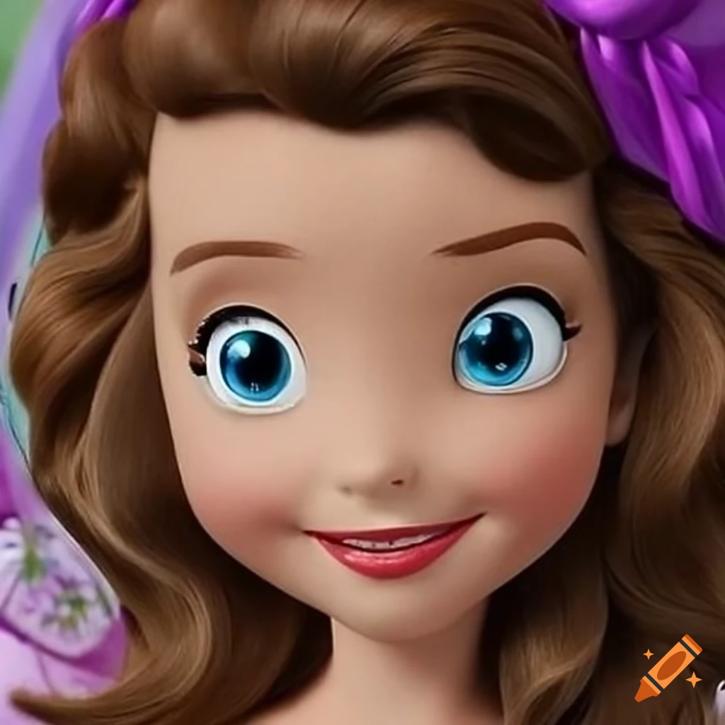 Realistic portrait of sofia the first on Craiyon