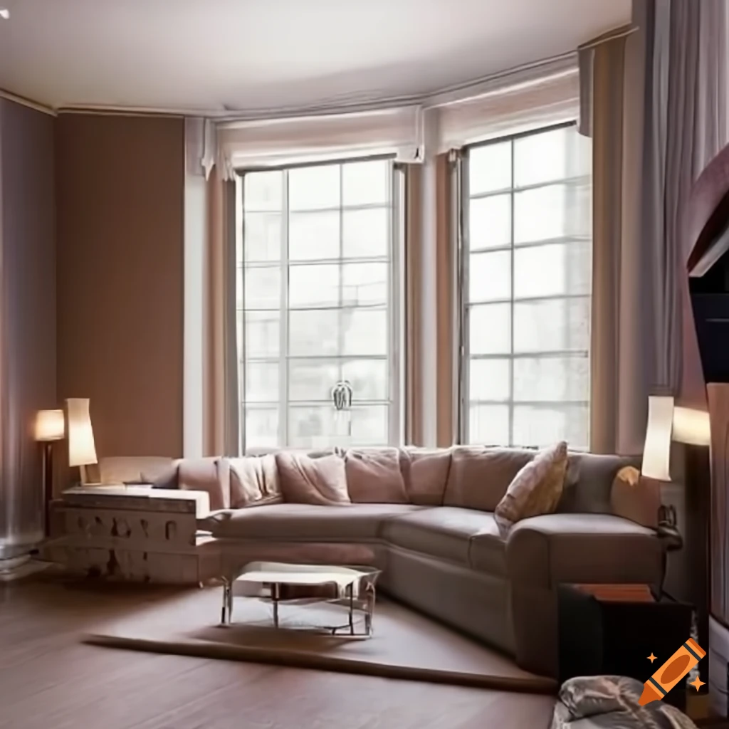 Photo realistic room with cozy sofa for reading on Craiyon