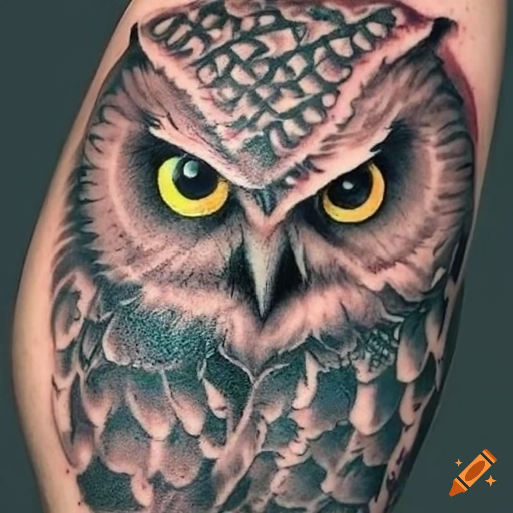 Buy Owl Tattoo, Tattoo Design, Feminine Tattoo, Tattoo for Women From Art  Instantly Online in India - Etsy