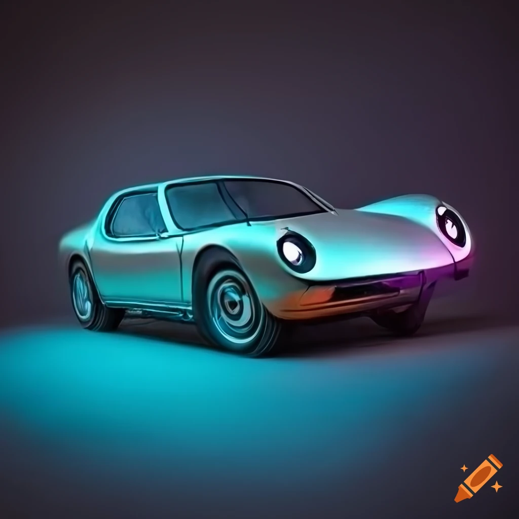 Parked White Car On Craiyon