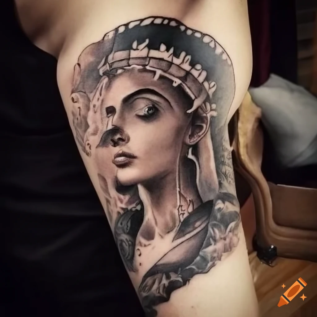 Egyptian queen tattoo/native tattoo done today #tattoo #art #artist  #tattooart #tattooartist #nativeamerican #egypt #egyptqueen #egyptia... |  Instagram