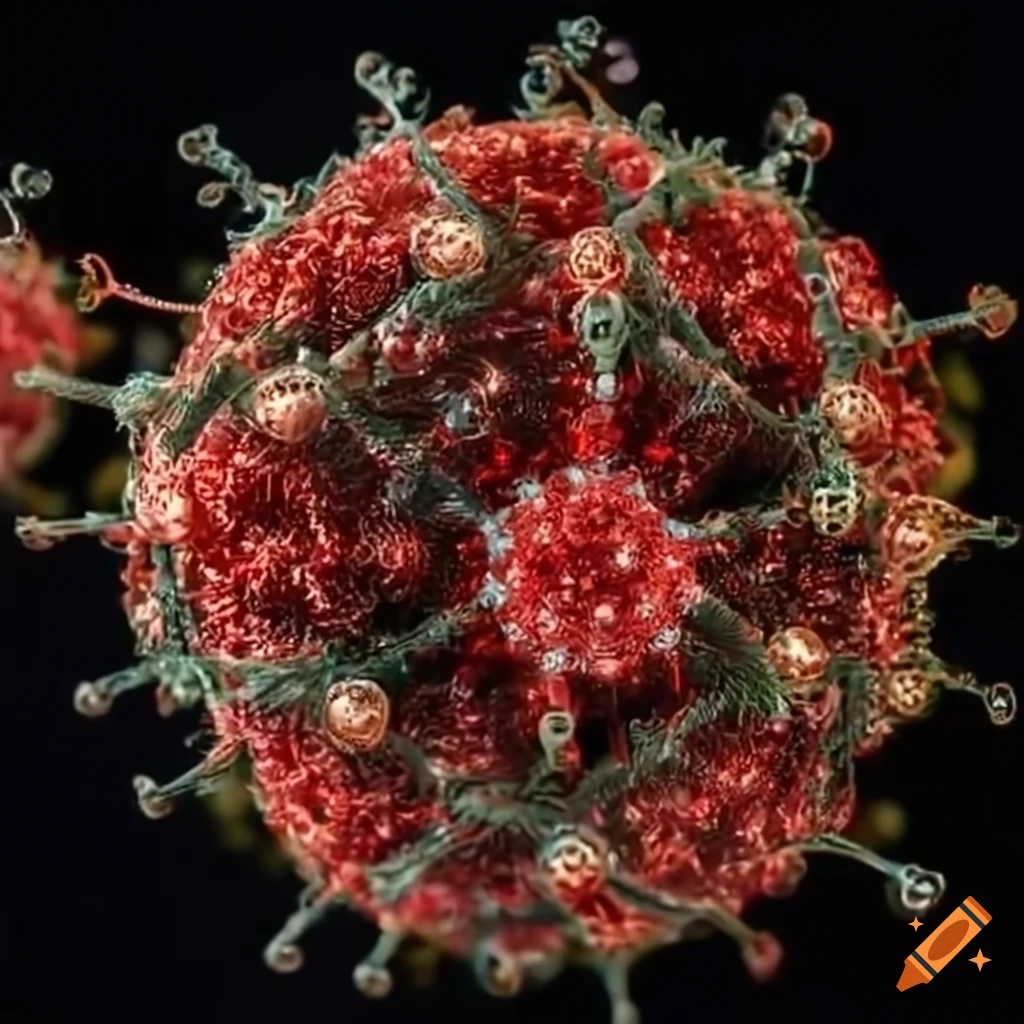 Covid19 virus as a christmas tree ornament on Craiyon