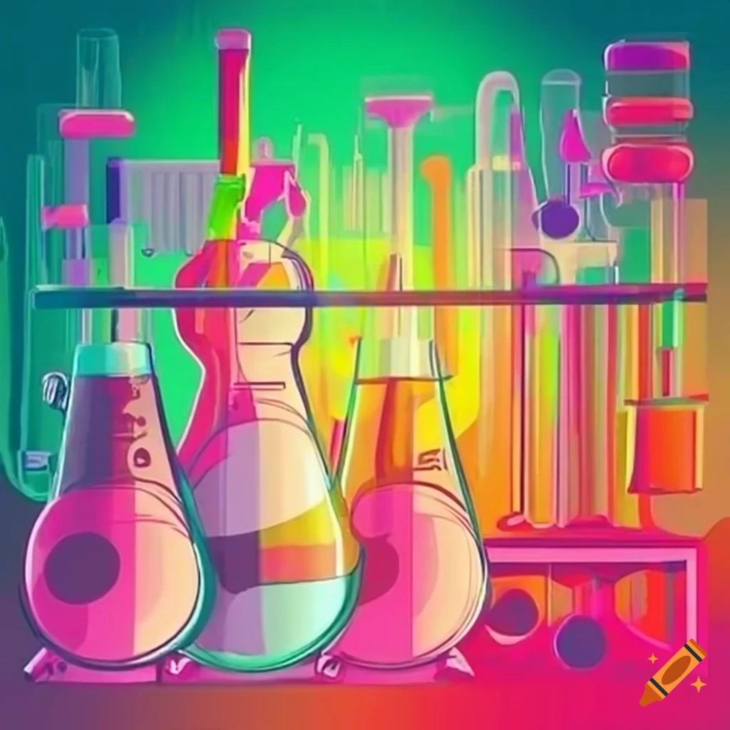 Illustration Of A Chemistry Experiment On Craiyon