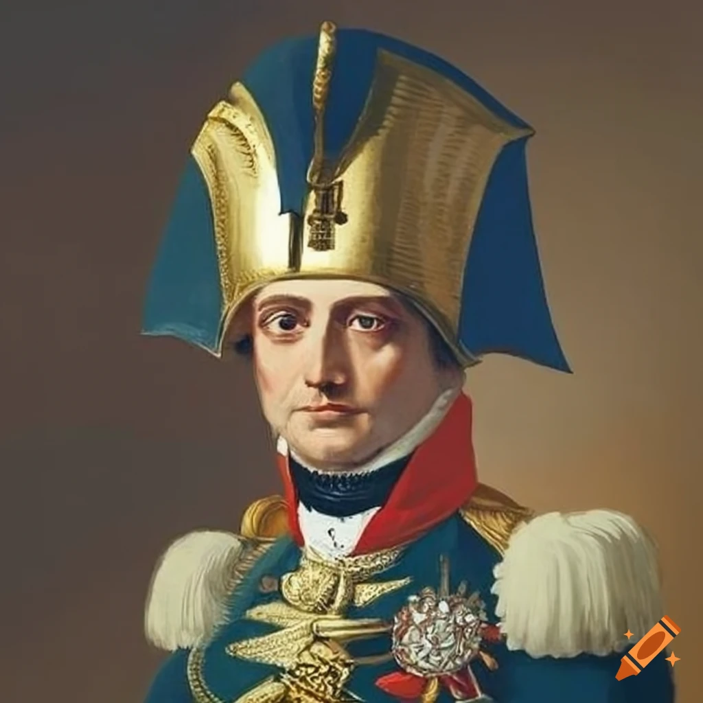 Portrait of napoleon with a pharaoh hat on Craiyon