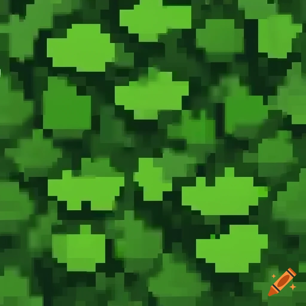 detailed green foliage texture in pixel art style