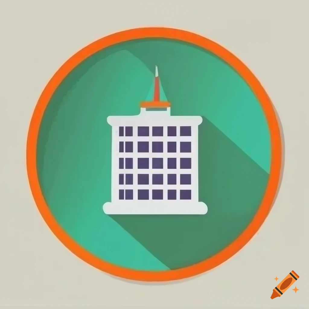 Flat icon of a control tower