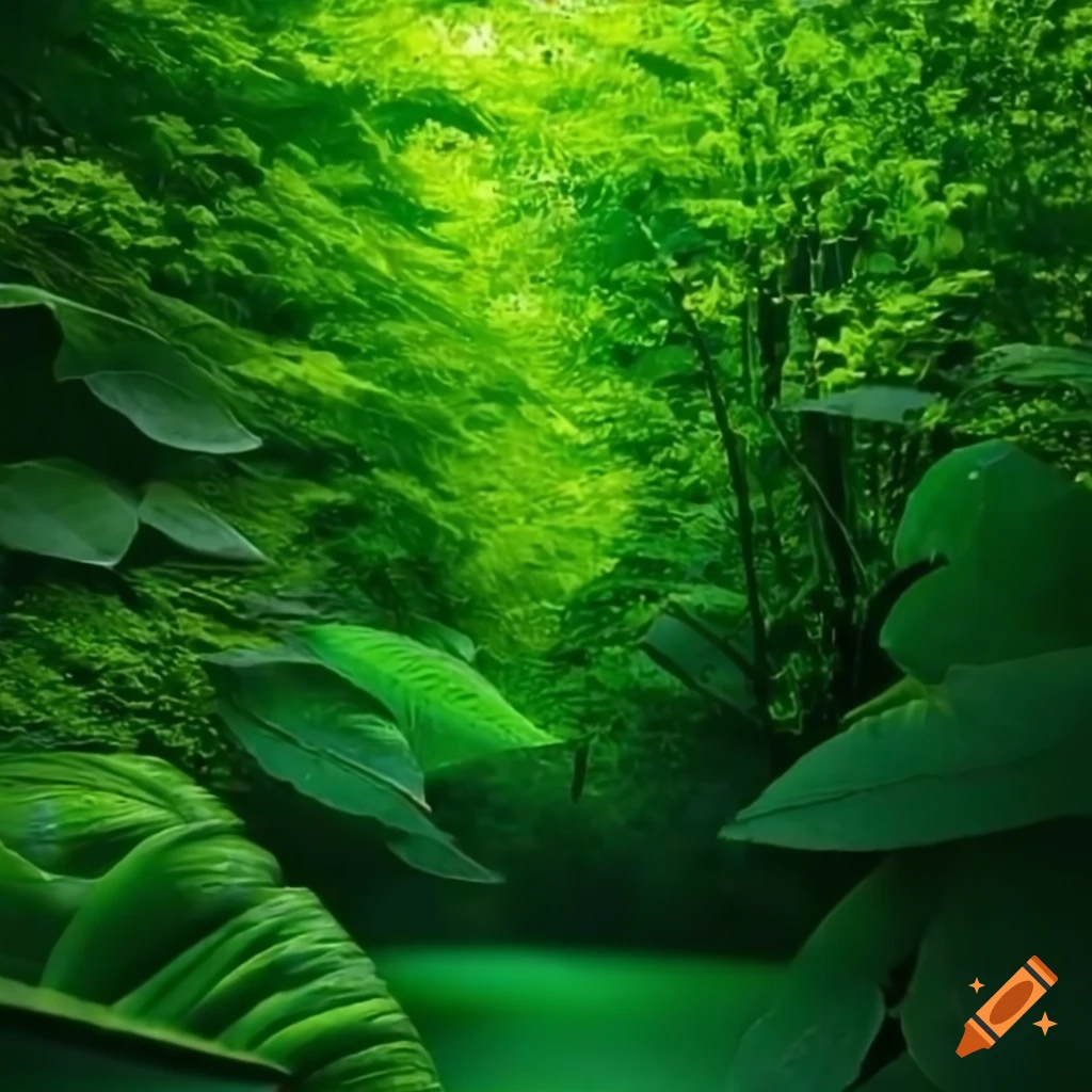 creative arrangement of green leaves forming the word The End