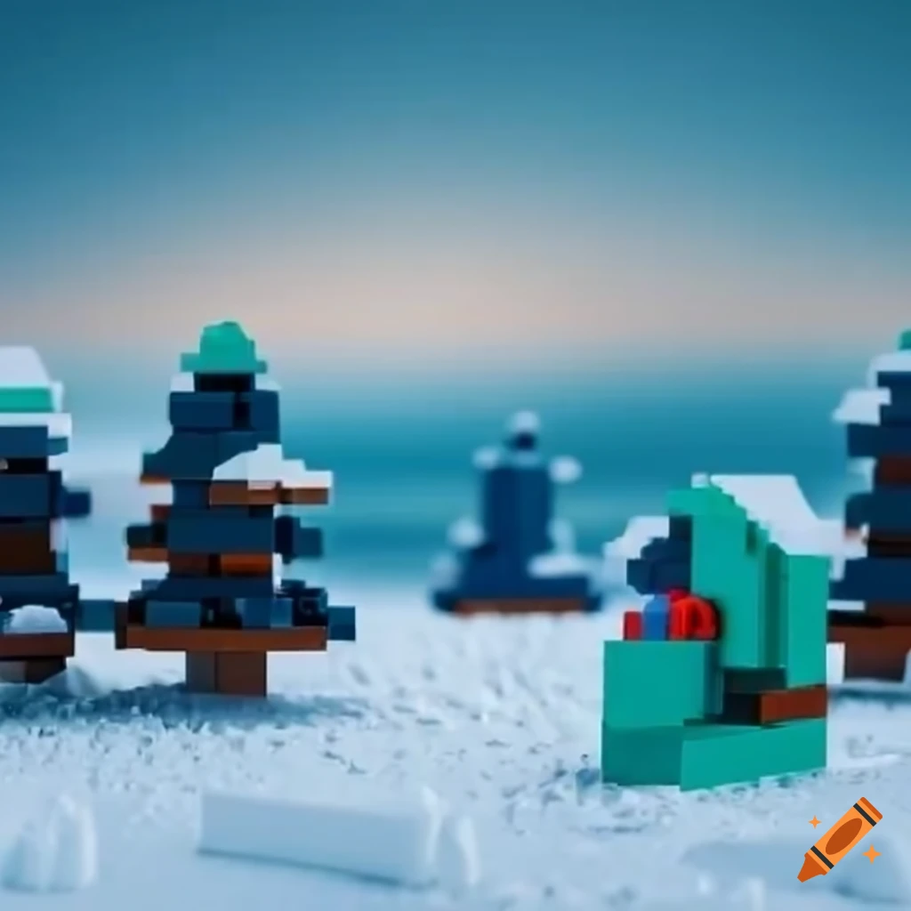 Lego winter landscape