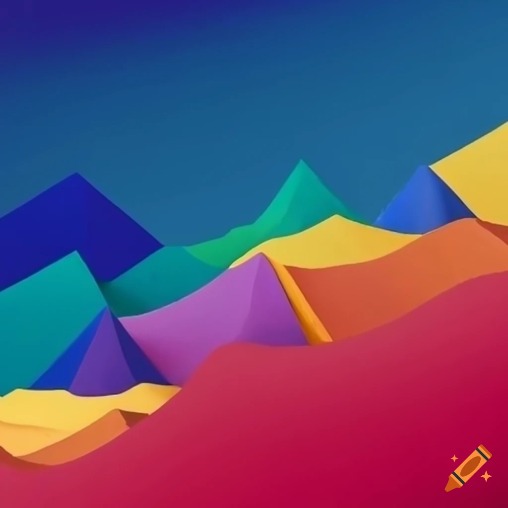 Colorful abstract mountains