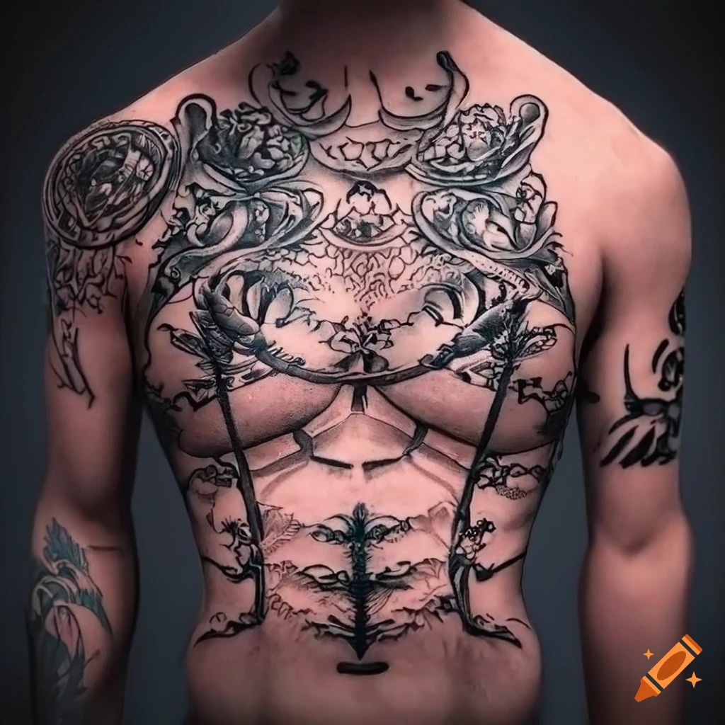 stars on chest tattoo | Justin at Kats Like Us Tattoos | Flickr