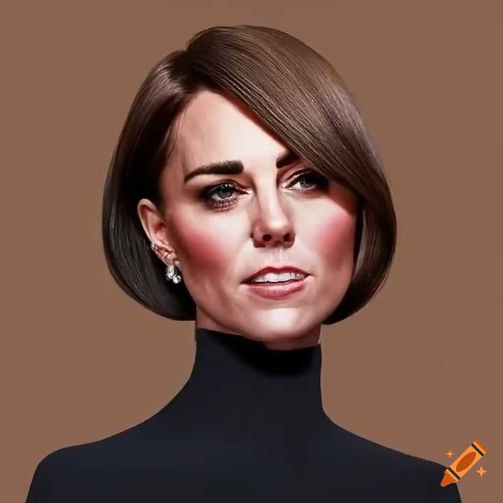 kate-middleton-with-a-straight-bob-haircut-on-craiyon