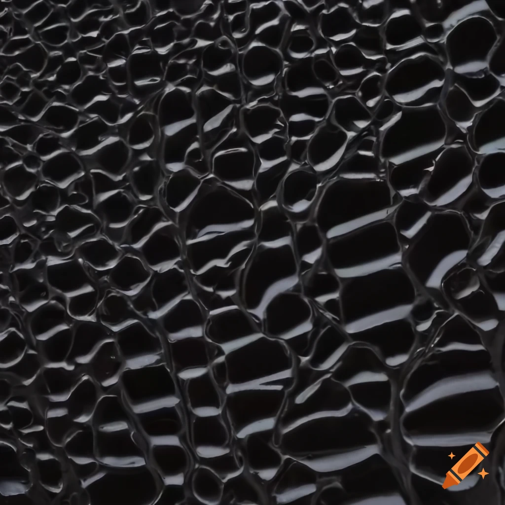 translucent melting sludge tiles on black background