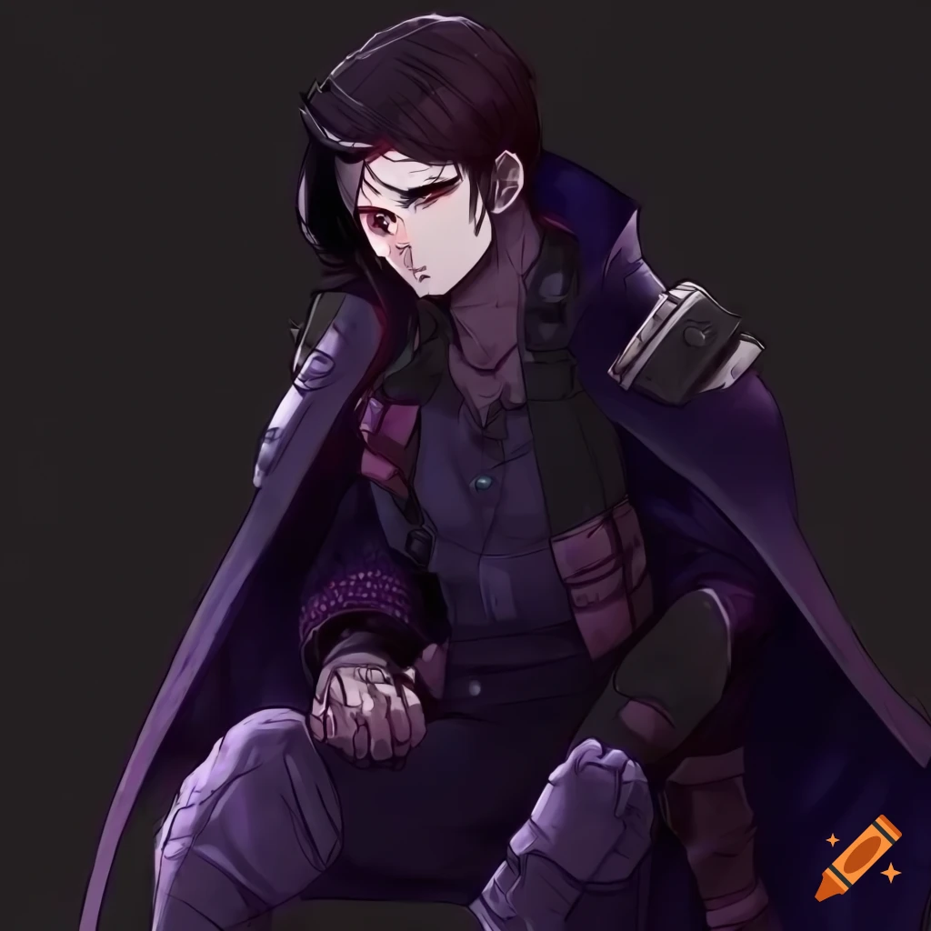 anime design of a vampire character from Apex Legends