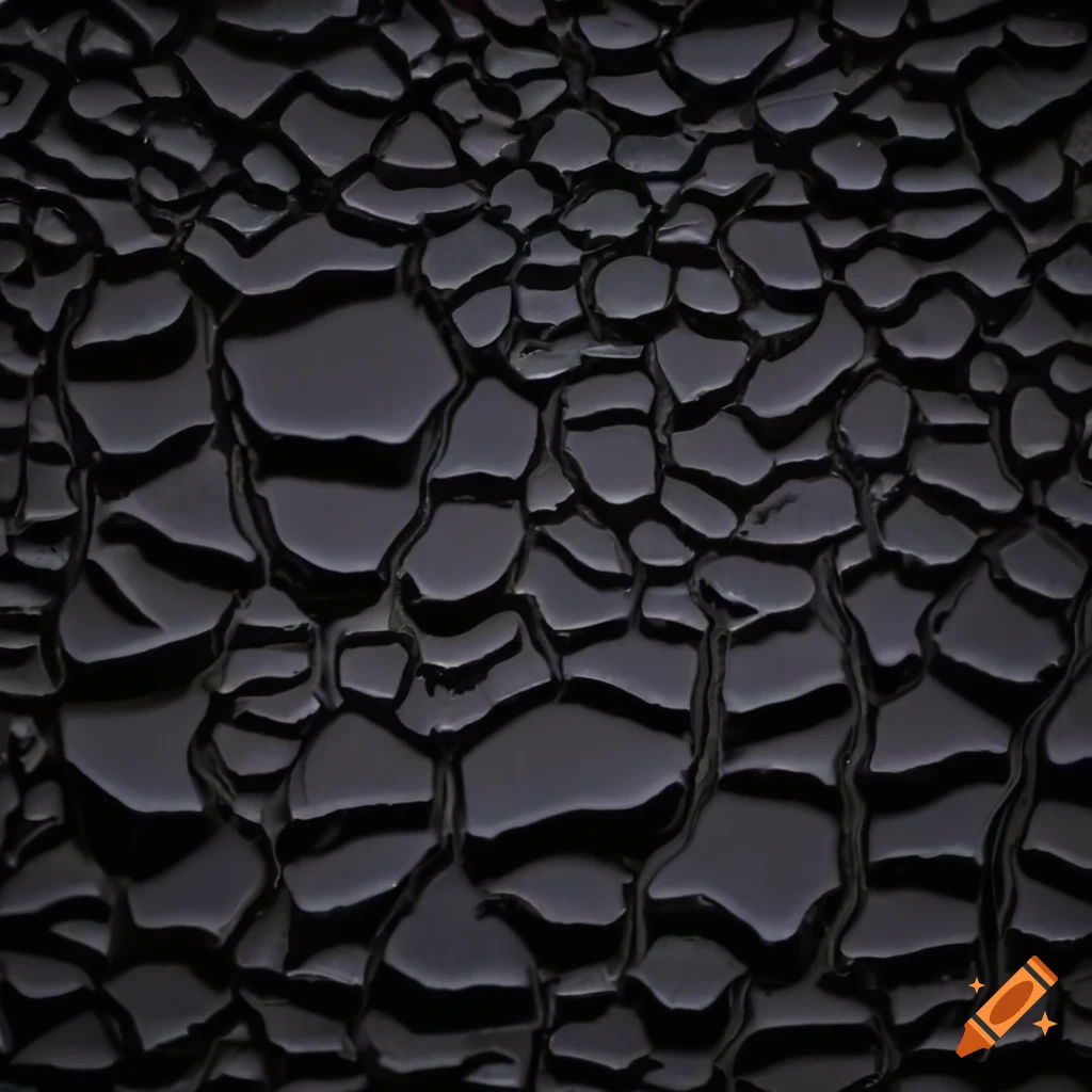 abstract art of melting translucent sludge tiles
