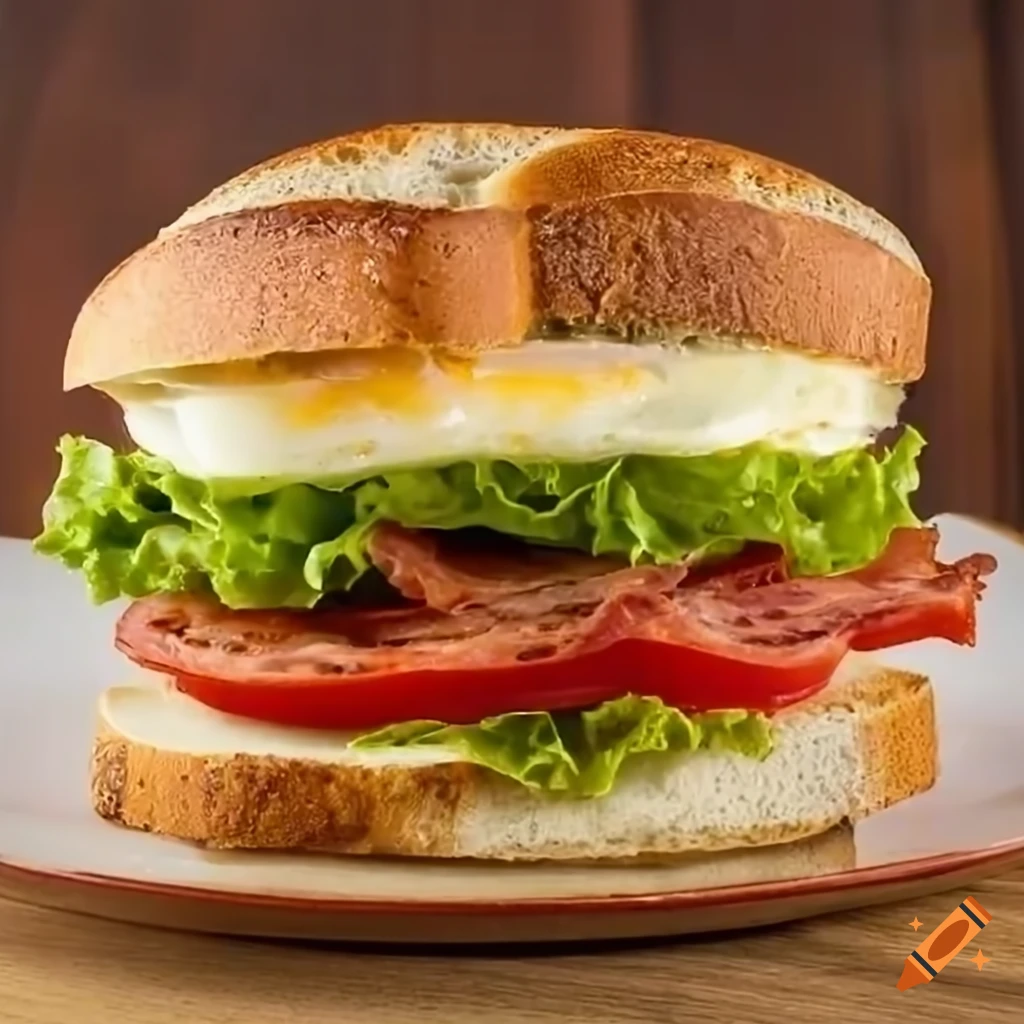 Delicious blt sandwich with bacon, lettuce, and tomato on Craiyon