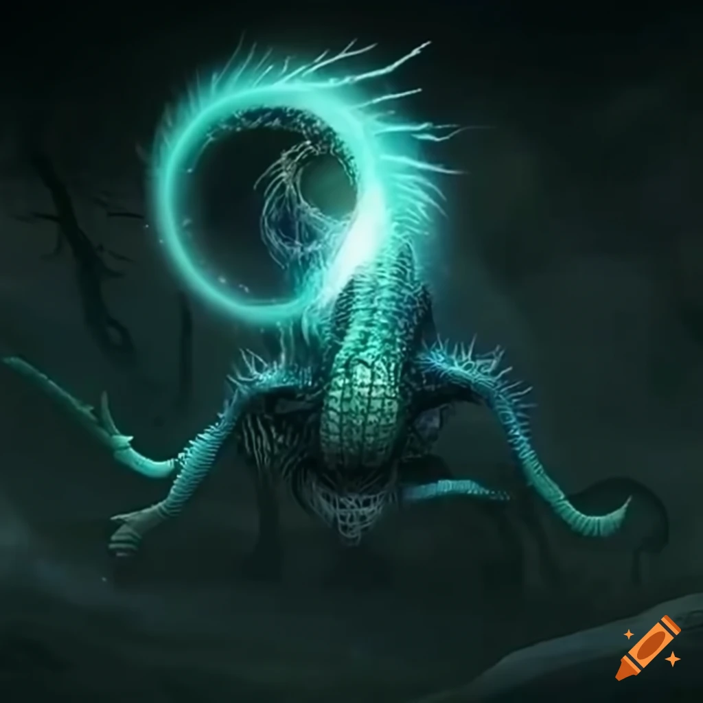 a mesmerizing creature illuminated by its own light