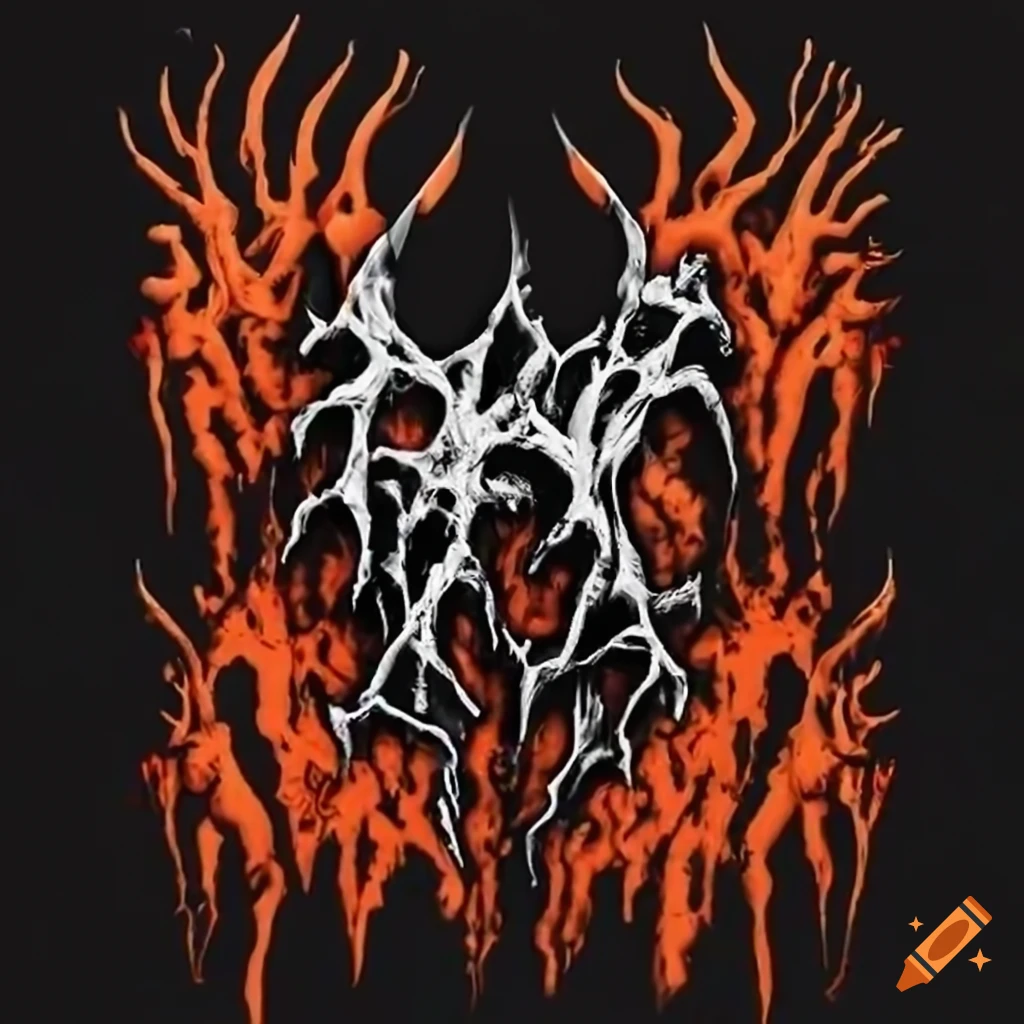bleeding remains deathcore band logo in orange