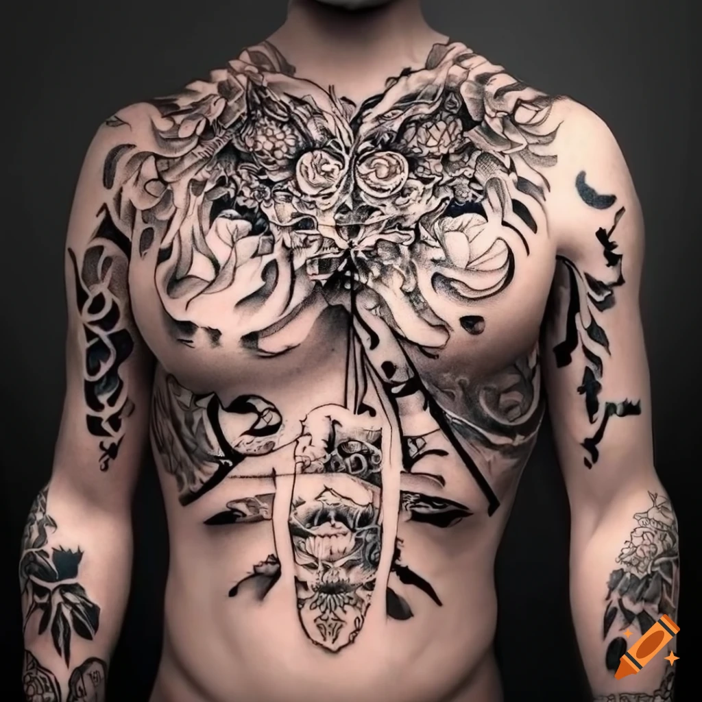 2023 Newest Chest Designs Tattoo Stickers| Alibaba.com