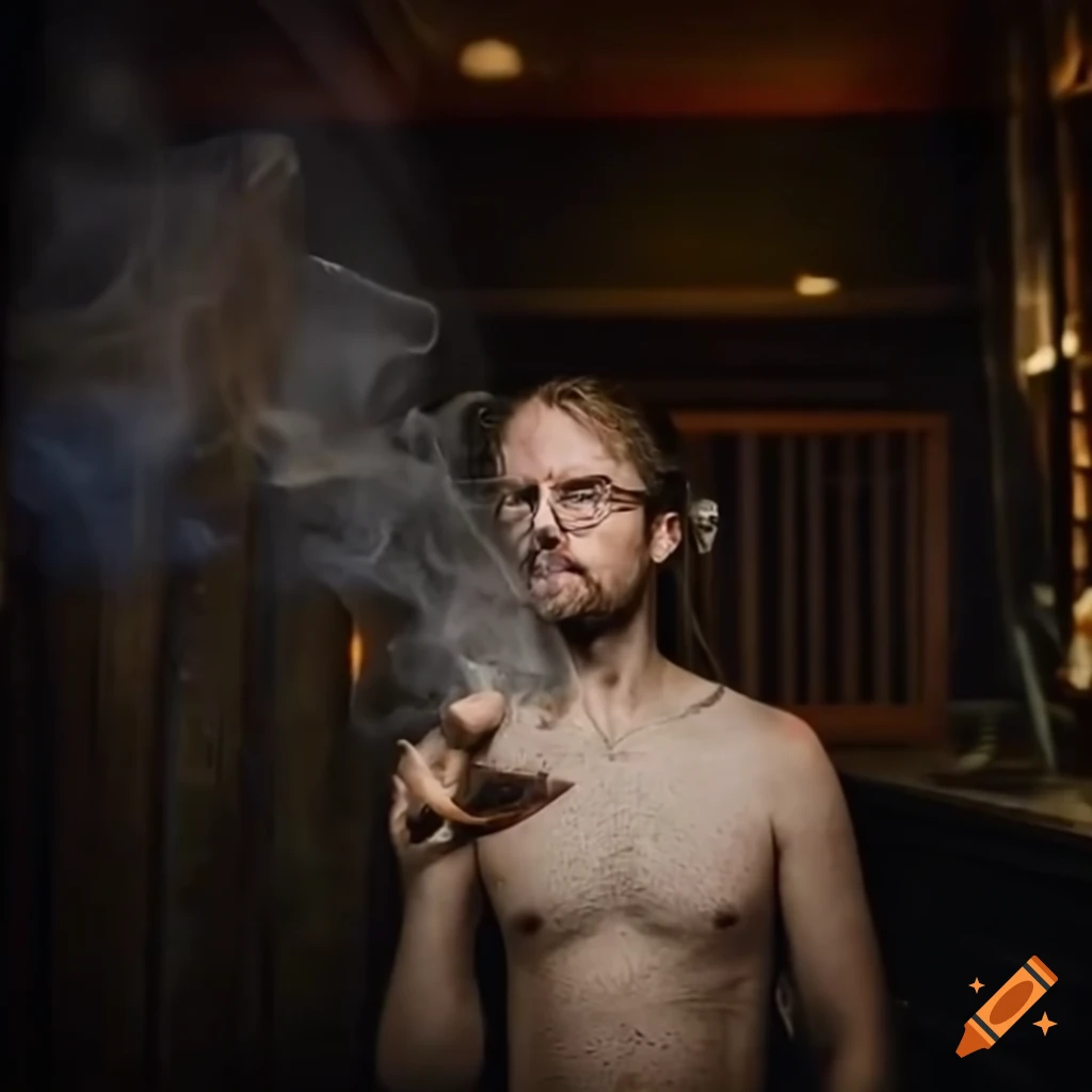 friend enjoying the sauna with cannabis