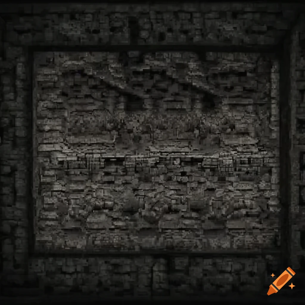 tiles with H R Giger-like ruins for a 2D Metroid game