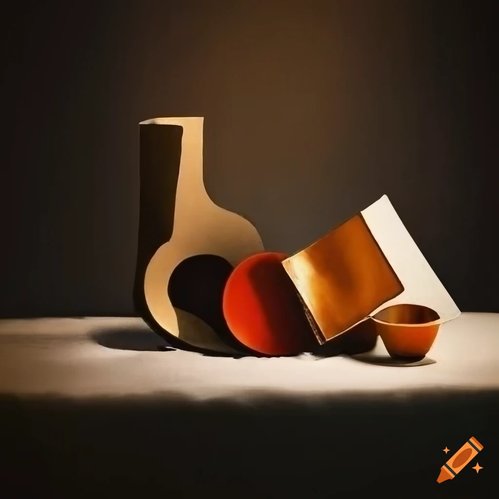 still life inspired by Georges Braque's cubism
