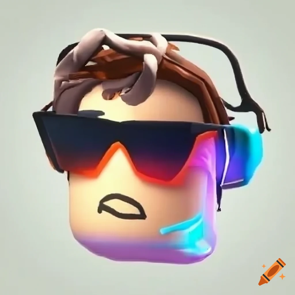 Roblox character with sunglasses on craiyon