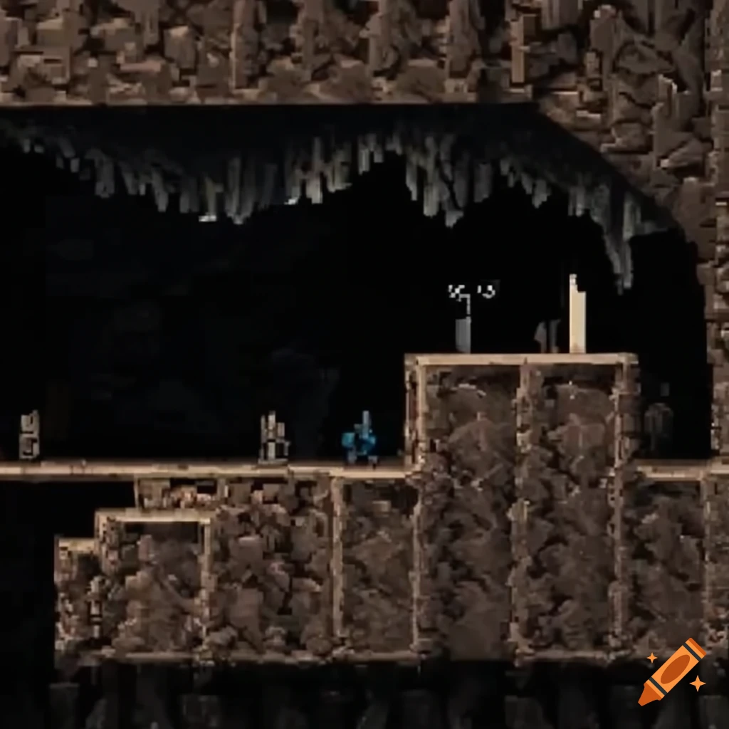 2D metroidvania game in a cavern