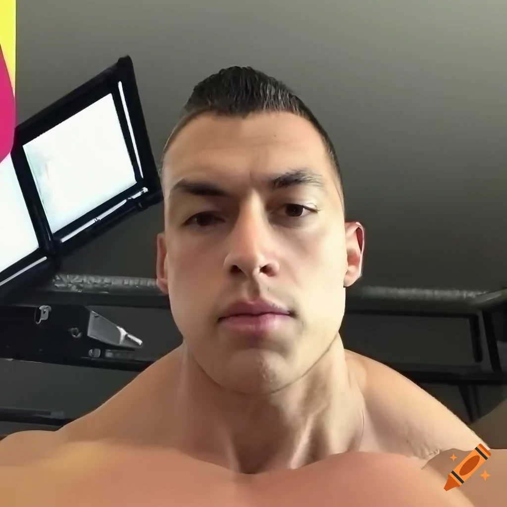  Selfie of a strong and confident man