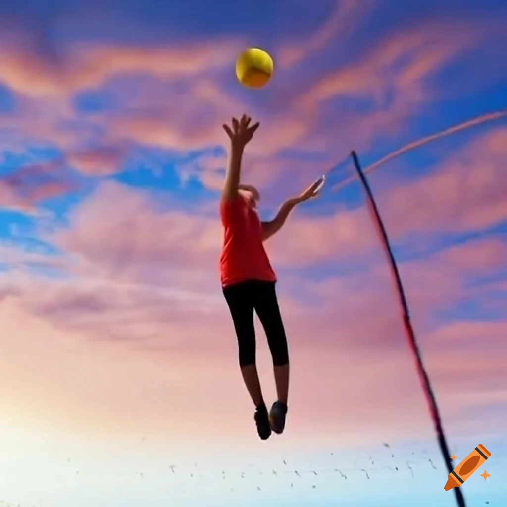 children-playing-volleyball-on-craiyon