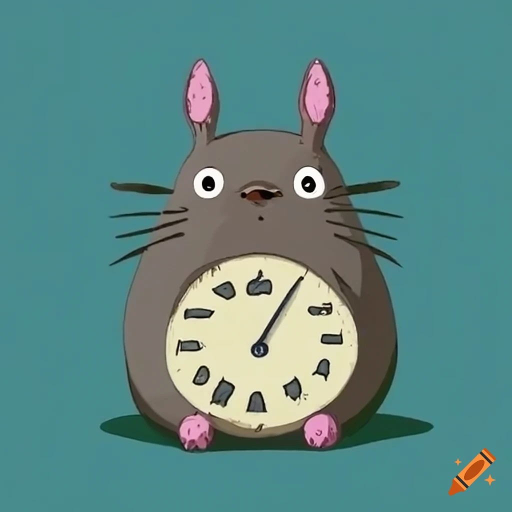 cute totoro clock