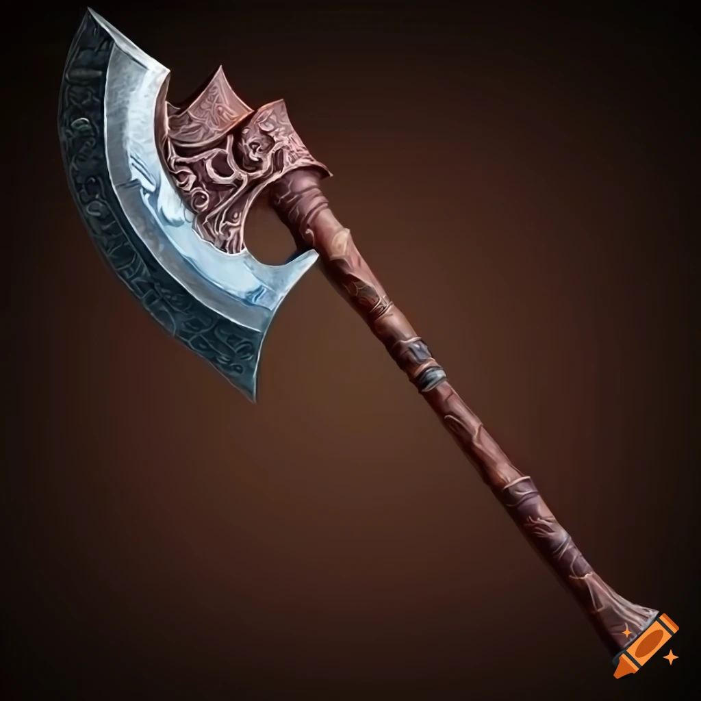 Mythic axe weapon on Craiyon