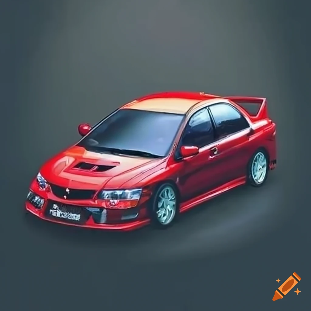 Mitsubishi evo vii sports car on Craiyon