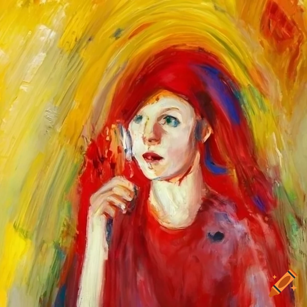 Colorful Oil Painting Of A Girl In Summer colorful-oil-painting-of-a-girl-in-summer