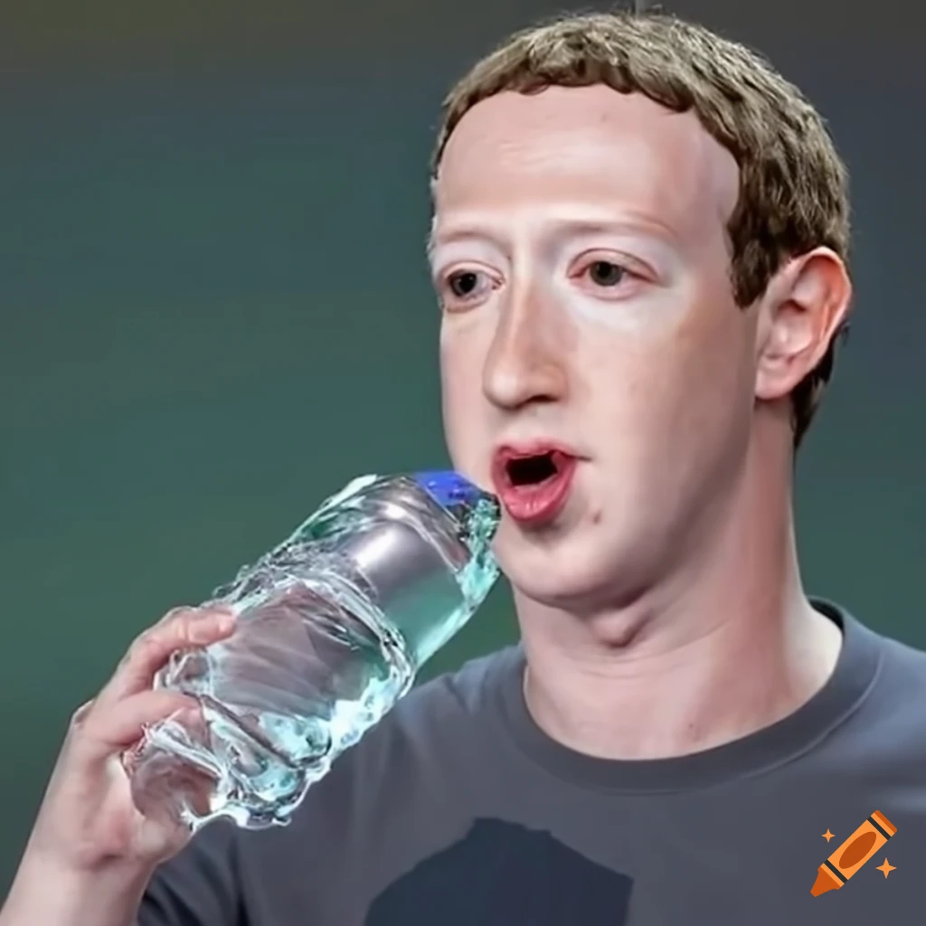 Mark Zuckerberg Drinking Water On Craiyon