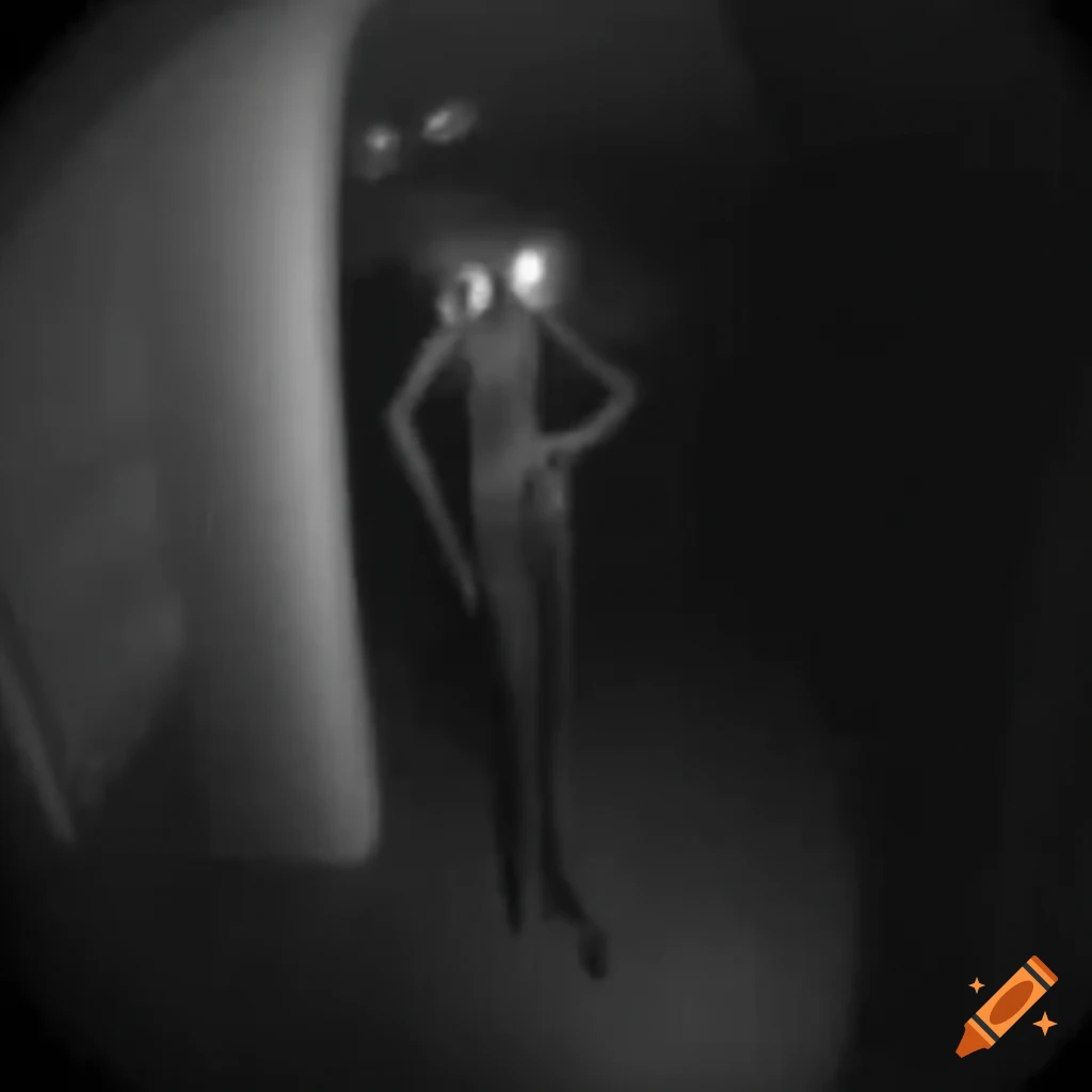 low quality image of a tall humanoid creature