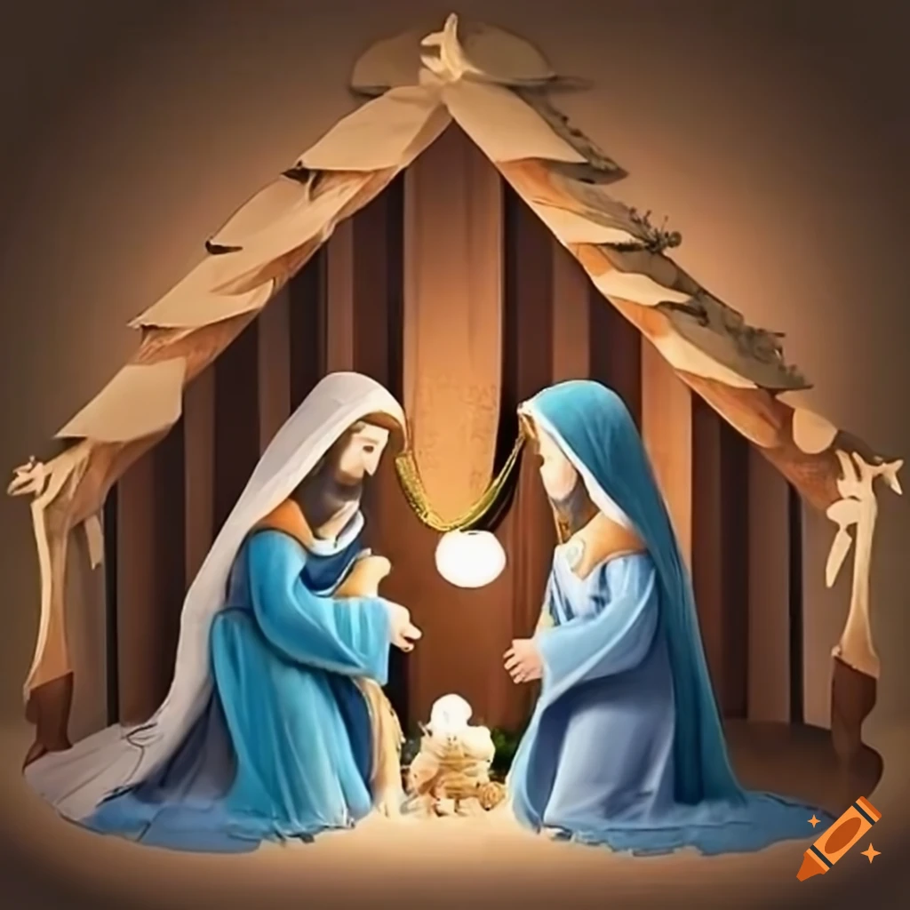 Nativity scene on Craiyon