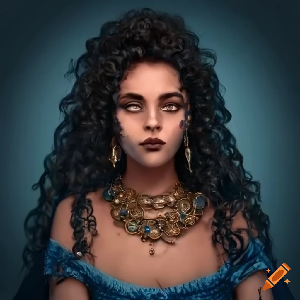 portrait of a beautiful gypsy woman with jewelry