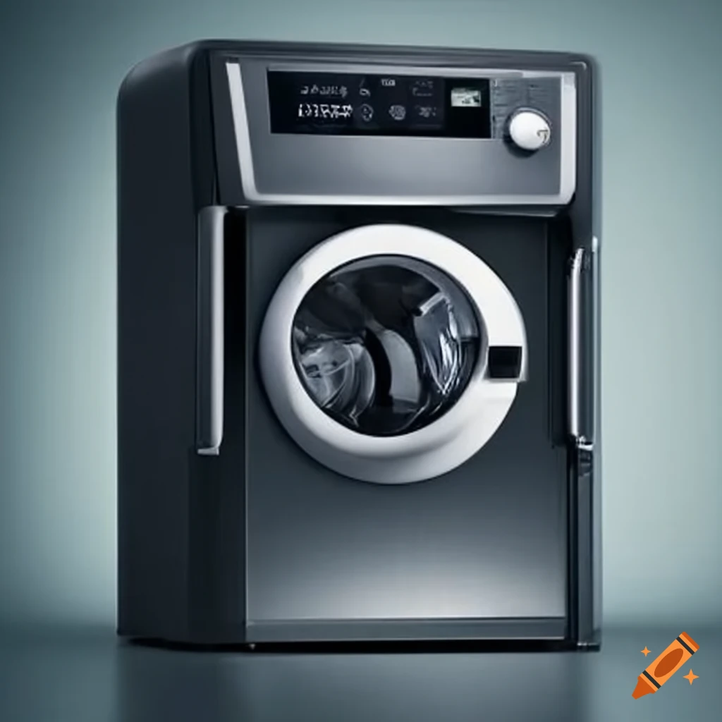 Store with washing machines, vending machines, coffee machine, and