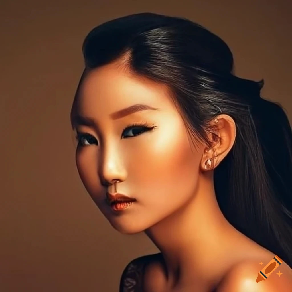 portrait of a beautiful Mongolian woman