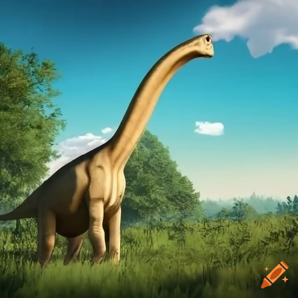 Brachiosaurus In A Tall Sunny Vegetation On Craiyon brachiosaurus-in-a-tall-sunny-vegetation-on-craiyon