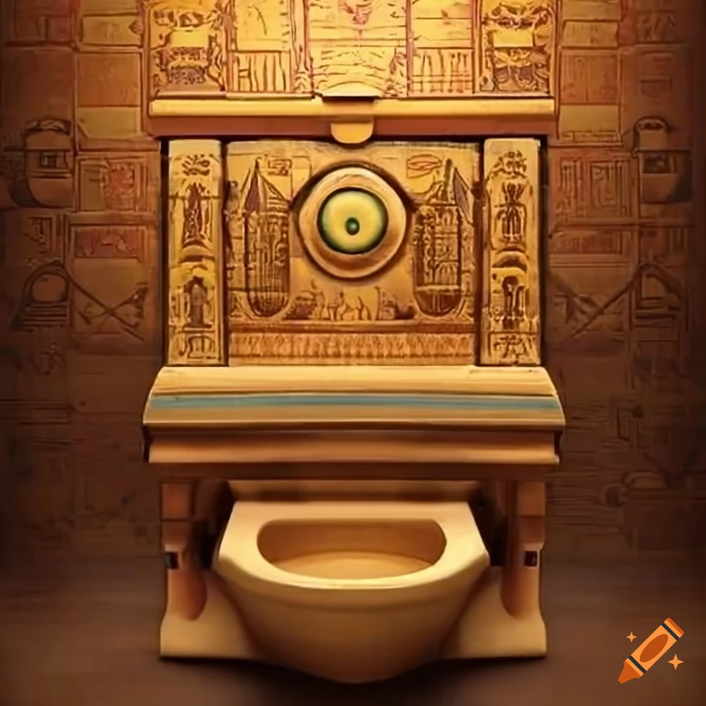 Modern toilet with egyptianinspired design on Craiyon