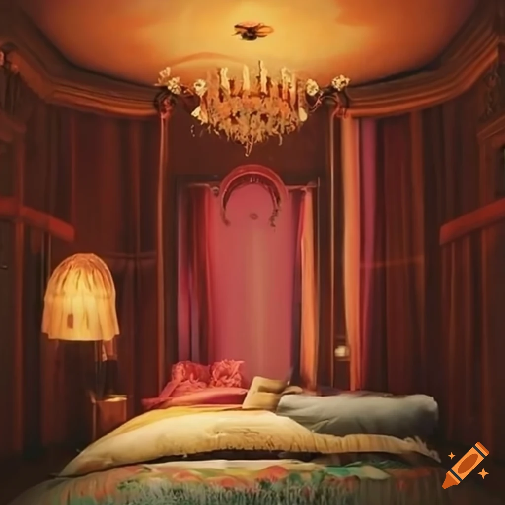 Bedroom with beautiful flower decor on Craiyon