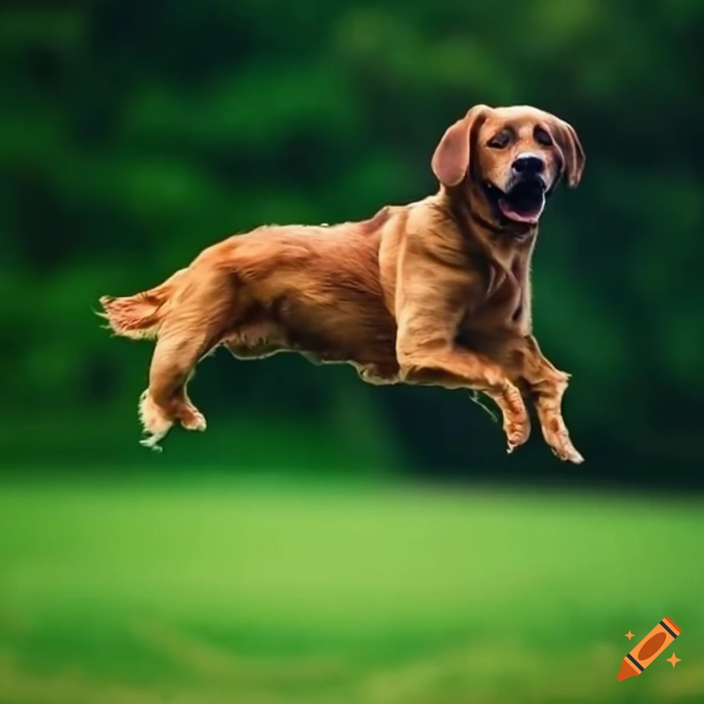 Golden Retriever Jumping