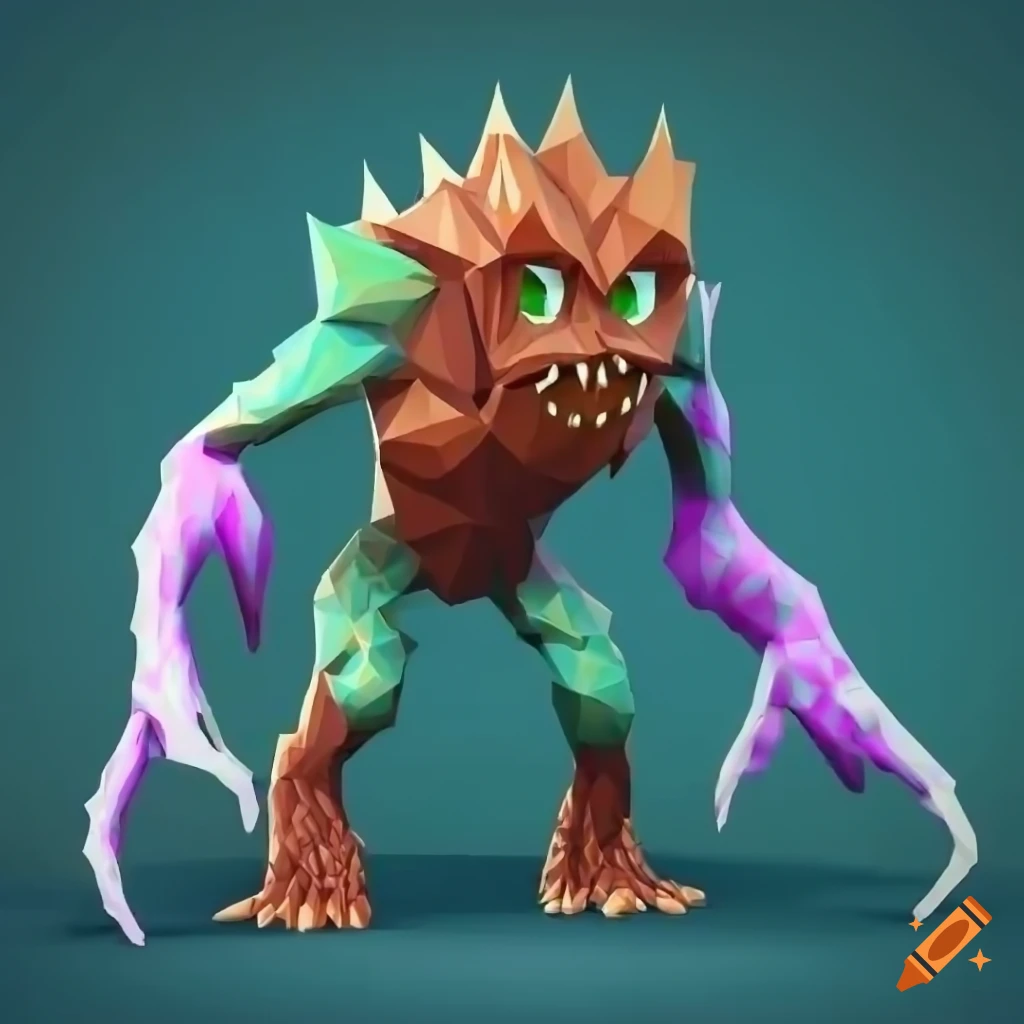 Cartoon-style rendering of a tree monster